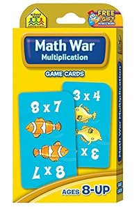 Math War Multiplication Game Cards by by Sylvan Learning