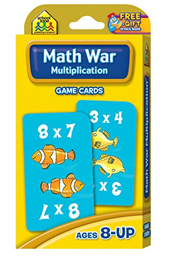 Math War Multiplication Game Cards by by Sylvan Learning