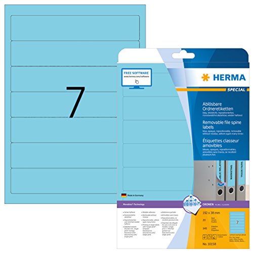 Algopix Similar Product 11 - Ablsbare Ordneretik A4 192x38 mm blau