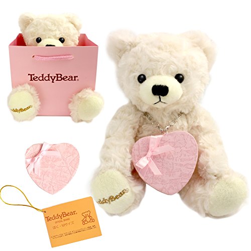 [シアーズ] テディベア 限定 ハート型 ジュエリーボックス ギフト セット (ホワイト) tdt-01-wh