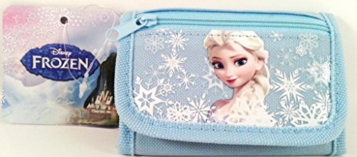 Disney Frozen Elsa Tri Fold Kids Wallet Light Blue