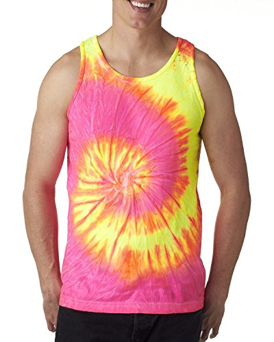 tie dye H3500 Tie Dye Adult Swirl Tie-dyed Tank