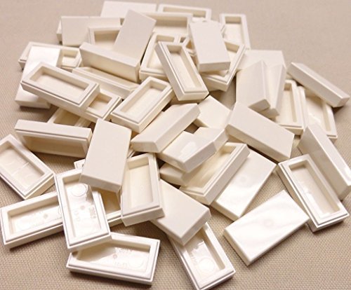 the hottest items 2014-2015x50 NEW Lego Tiles White Smooth Finishing Tile 1x2 1 x 2 MODULAR BUILDINGS