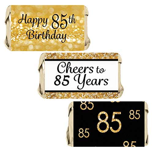 Algopix Similar Product 8 - Black and Gold 85th Birthday Party Mini