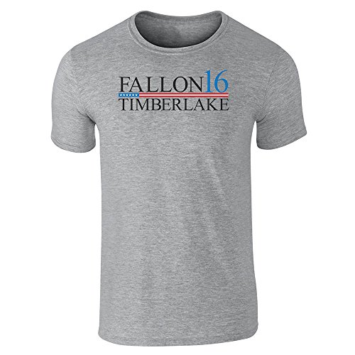 Pop Threads Fallon Timberlake 2016 Presidential Election Gray XL Short Sleeve T-Shirt