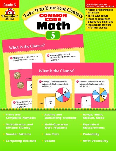 Take It to Your Seat Math Centers, Grade 5 by Evan Moor