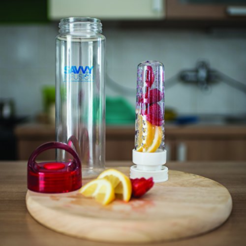 savvy infusion water bottle - 24 oz - create your own naturally