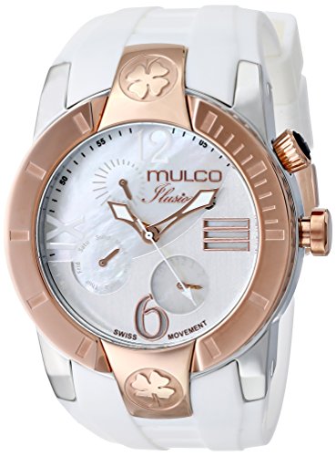 MULCO Unisex MW5-1877-013 ILUSION CRESCENT Analog Display Swiss Quartz White Watch
