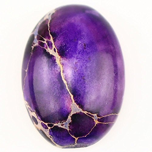25x18mm Oval Cabochon CAB Flatback Semi-precious Gemstone Ring Face (Purple Sea Sediment Jasper)
