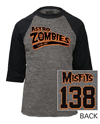 Misfits Astro Zombies Grey Baseball Jersey