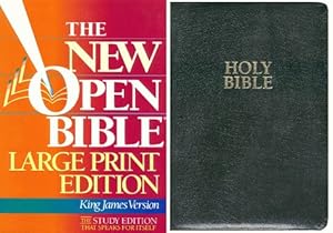 Holy Bible the New Open Bible: King James Version, Large Print, Black Bonded Leather
