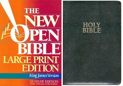 Holy Bible the New Open Bible: King James Version, Large Print, Black Bonded Leather