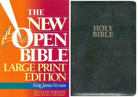 Holy Bible the New Open Bible: King James Version, Large Print, Black Bonded Leather by Anonymous