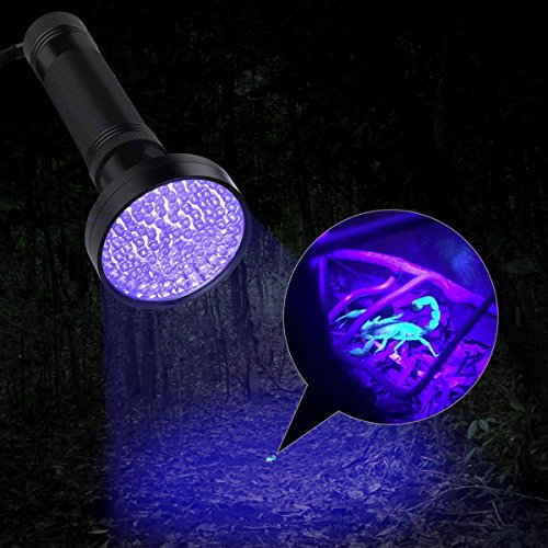 SUPER BRIGHT 100 LED Blacklight UV Flashlight- Emits a POWERFUL 30 Foot Ultraviolet Flood Light Beam - Finds Pet Urine Stains, Scorpion Hunting, Bed Bugs, Mold & Leak Detection - Commercial or Home - Image 5