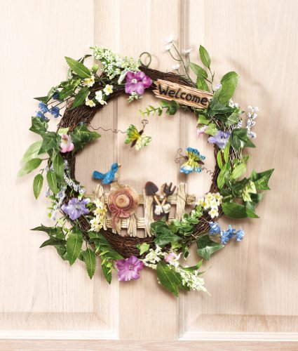 Floral Garden Spring Welcome Wreath
