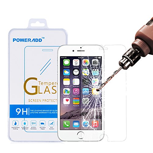 iPhone 6S Plus Screen Protector, Poweradd Premium 0.33mm Tempered Glass Screen Protector for Apple iPhone 6/6S Plus (5.5