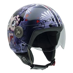 NZI 490004G601 3D Vintage II Peace Open Face Motorcycle Helmet