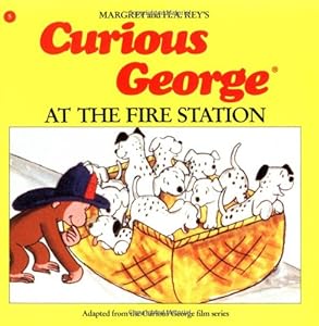 Curious George at the fire station