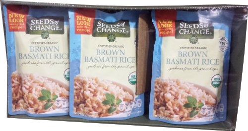 Seeds of Change Microwavable Rice, Whole Grain Brown Basmati Rice, 8.5 Oz (Pack of 6)