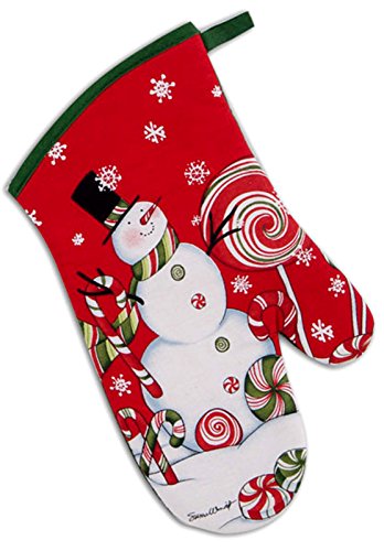 

Peppermint Snowman Holiday Oven Mitt