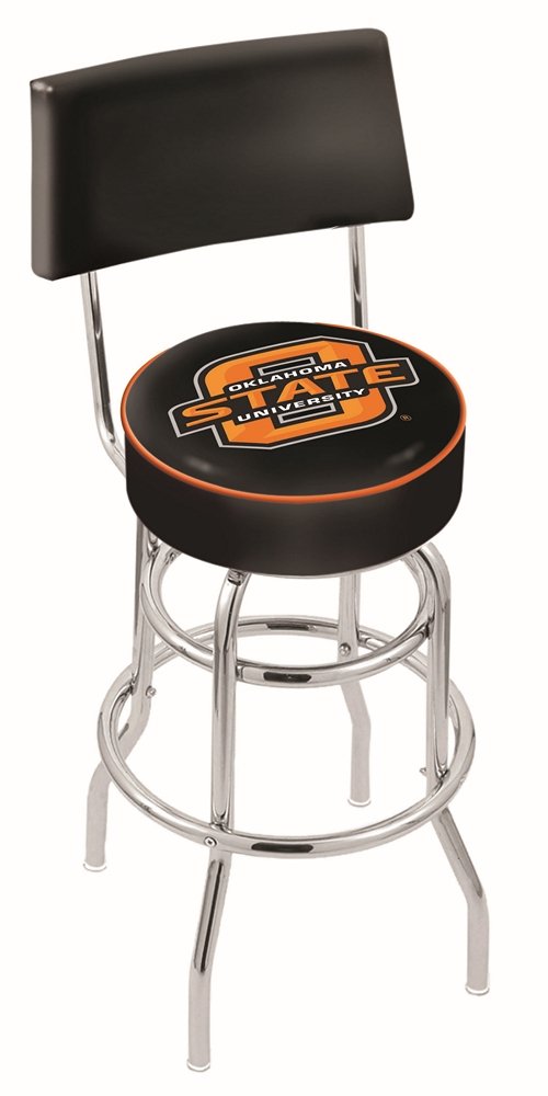 

Oklahoma State University Swivel Bar Stool With Back