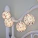 Paper Chinese Battery Lantern Fairy Lights with Timer, Warm White LEDs by Festive Lights