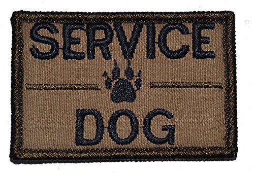 Service Dog, K9 Dog Patch - 2x3 Morale Patch - Coyote Brown With Black