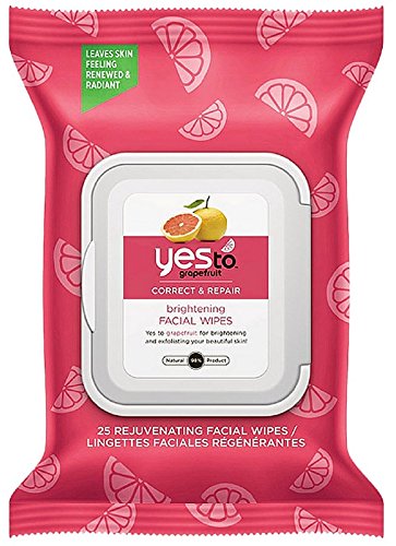 Yes to Grapefruit Rejuvenating Facial Wipes, Correct & Repair 25 ea