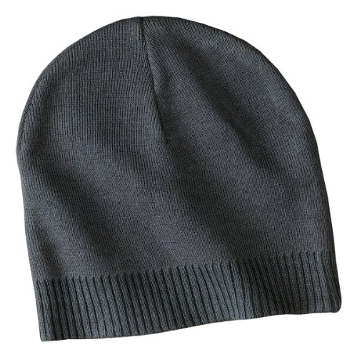 Port Authority - 100% Cotton Beanie,O/S,Graphite