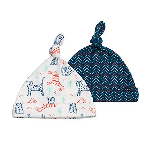 Algopix Similar Product 18 - Baby Boy Cap Set 2Pack Top Knot Caps
