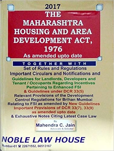 Book Maharashtra Housing And Area Development Act 1976 -by Mahendra C. Jain - 2017 Edition 