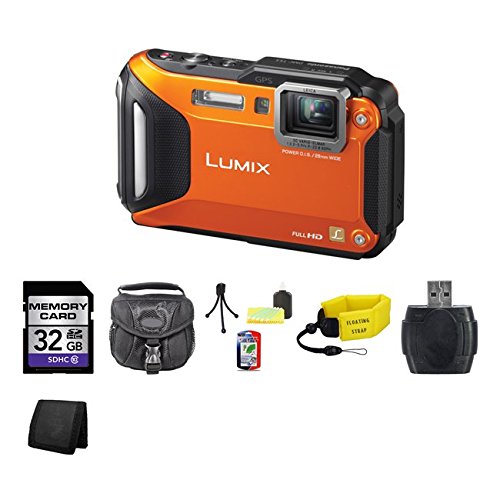 

Panasonic Lumix DMC-TS5 Digital Camera (Orange) 32GB Package