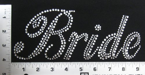 1 X Rhinestone Rhinestud Bride Rhinestone Iron on Transfer