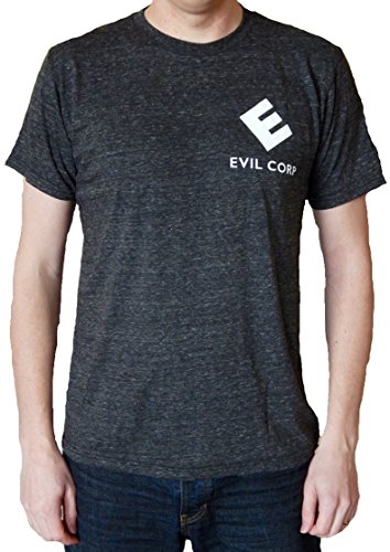 Mr Robot E Corp Mens Super Soft Tri-Blend Black T-shirt