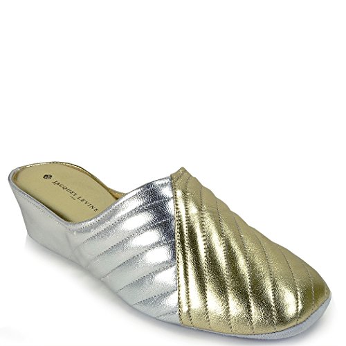 Jacques Levine #1221 Womens Leather Wedge Slipper