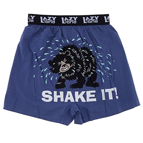 Lazy One Men's Shake It Bear Boxers