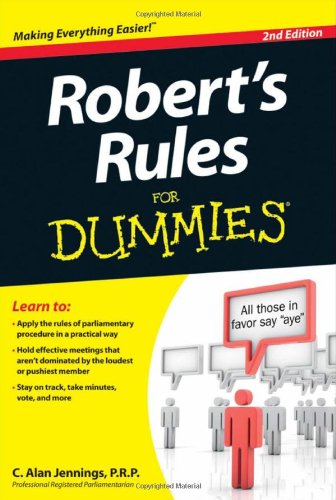 Robert's Rules For Dummies by C. Alan Jennings PRP
