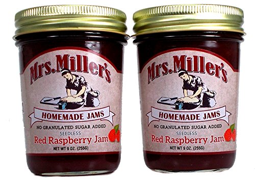 Mrs Millers, No Sugar Seedless Red Raspberry Jam - 2 / 9 Oz. Jars
