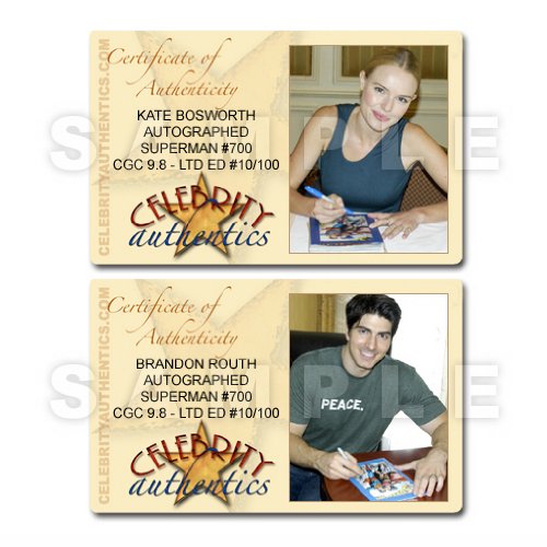 

Brandon Routh & Kate Bosworth Autographed Superman #700 CGC 9.8