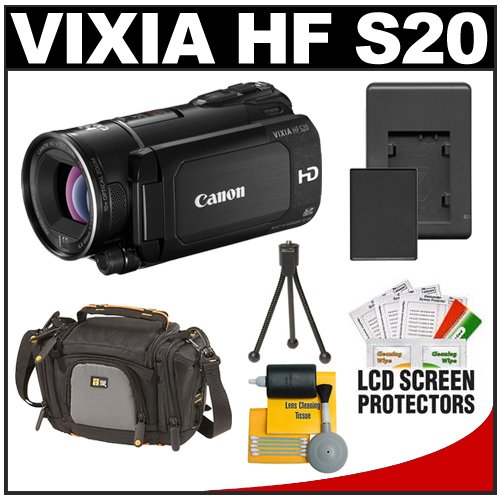 Canon Vixia HF S20 Flash Memory 1080p HD Digital Video Camcorder w/ 8