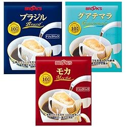 【Amazon.co.jp限定】ブルックス ドリップバッグ コーヒー ストレート 3種セット 計90袋