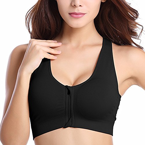 lethmik Women's Wireless Seamless Sports Bra With Removable Pads