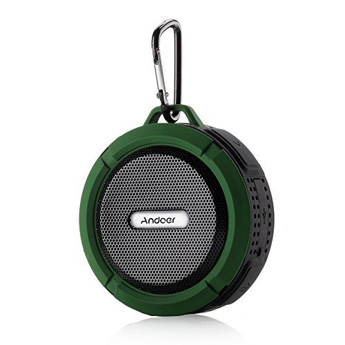 Andoer 5W Wireless Bluetooth 3.0 Outdoor Stereo Speaker Soundbox Speakerphone Mic Hands-free Outdoor Travel Cycling Portable with Water Resistant Shockproof Dustproof