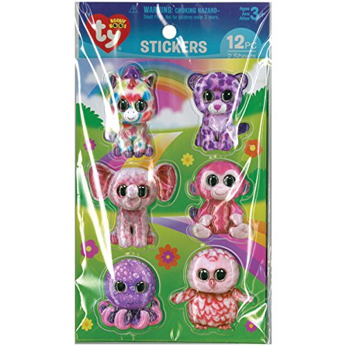 Darice Girl Beanie Boos Stickers (12 Pack)