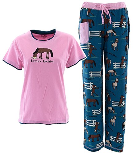 Lazy One Women's Pink Pajama Set Pasture Bedtime