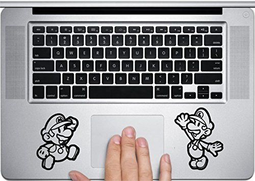 Super Mario Decal - Mario Luigi Trackpad-laptop Macbook Air-pro 11 13 15 17 S...