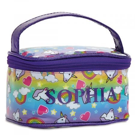 Algopix Similar Product 9 - Personalized Unicorn Mini Train Case 