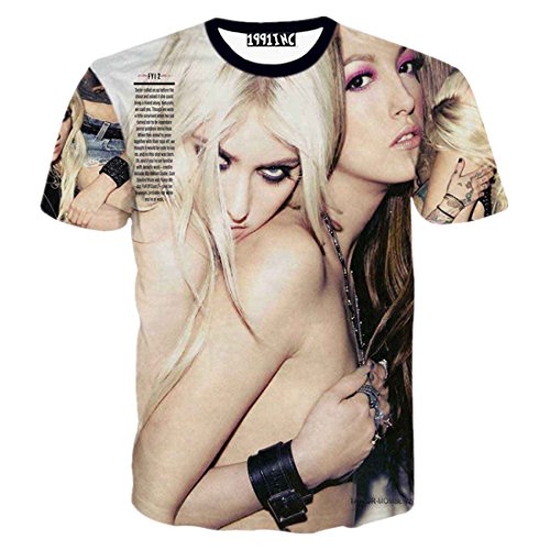 FaPlus Fashion Men's Tee Lesbianism Girl 3D Print T-Shirts