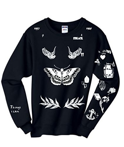 Allntrends Harry Style Sweatshirt White Tattoo One Direction Shirt