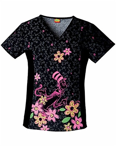 Tooniforms 'V-Neck Knit Panel Top' Scrub Top